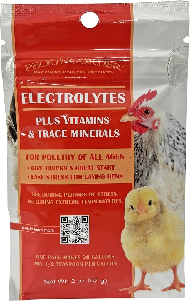 Orden de mecanizado Electrolitos Plus Vitaminas &amp; Trace Minerals para pollos &amp; gallinas, Amarillo
