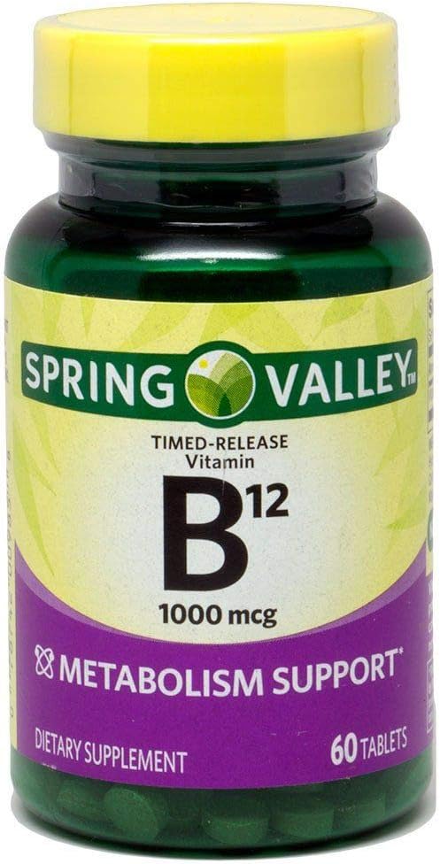 Valle de primavera - Vitamina B-12, 1000 mcg, 60 Tabletas