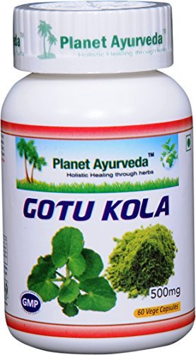 Planeta Ayurveda Gotu Kola, 500mg Veg Capsules-Single Bottle