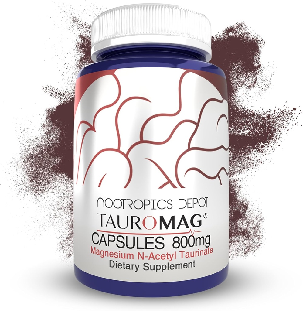 Nootropics Depot Tauromag Capsules Silencio 800mg Magnesium N-Acetyl Taurinate Silencio 30 Conde