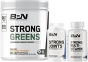 BARE PERFORMANCE NUTRITION BPN Verdes Fuertes Polvo Superalimentario, Juntas Fuertes & Bundle Multi-Vitamin Fuerte