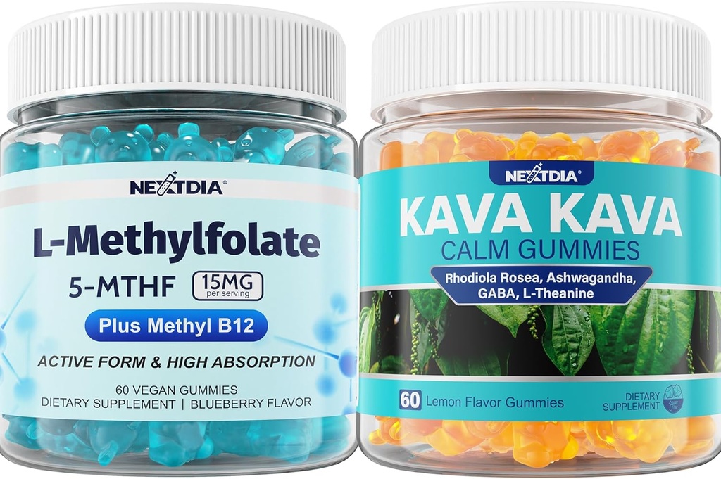 L-MethylFolate 15mg & Methylated Multivitaminas, Kava Gummies