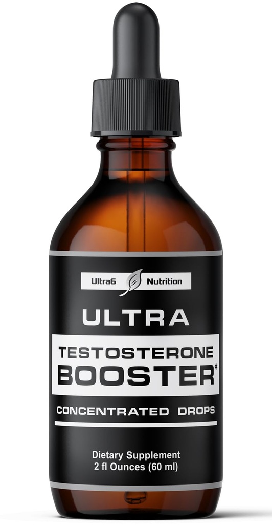 Ultra6 Booster de Testosterona de Nutrición para Hombres - Mens y Mujeres Suplementos de Salud - Suplemento con Tongkat Ali + Tribulus Terrestris for Male Enhancement - Supports Muscle Recovery & Energy Boost