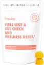 PRIMER DÍA Las Gummies Tribióticas de Buena Gut Femenina – 3-en-1 Suplemento Prebiótico, Probiótico y Postbiótico – Apoya Función Inmunitaria y Salud Digestiva, Oral, Esquía y Vaginal – 30-Day Supply