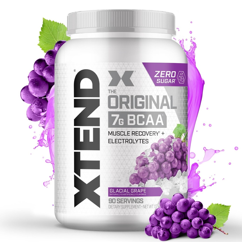 Xtend Original BCAA Powder 7g BCAA y 2.5g L-Glutamina, Sugar Free Post Workout Muscle Recovery Drink with Amino Acids for Men &amp; Women, 90 Servings