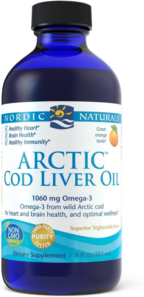 Naturales nórdicos - CLO ártico, salud cardíaca y cerebral, y bienestar óptimo, Orange8 Fl Oz (Pack of 1)