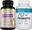 Base de la naturaleza Glucosamine Chondroitin + Probióticos 70 Billion CFU