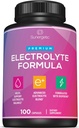 Capsulas de electrolitos Premium – Soporte para Keto, Carb bajo, Rehidratación " Recuperación - Tablas de sustitución de electrolitos – Incluye Saltas de electrolito, Magnesio, Sodio, Potasio – 100 cápsulas