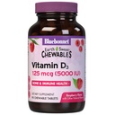 Bluebonnet Nutrition Earth Sweet Vitamin D3 5000 IU Chewable Tablets, Aids in Muscle " Skeletal Growth, Non GMO, Gluten Soy " Milk Free, Kosher, Raspberry, White, 90 Count