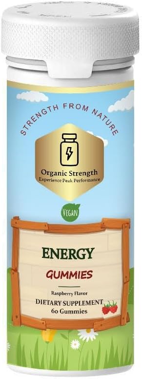 Gummies de energía vegana: Ignite su día con la vitalidad natural con 100 mg de vitamina B12 (60 Conde)