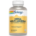 Solaray Mega Multi Mineral, Complejo Mineral Diario con Calcio, Hierro, Magnesio, Zinc, y Más en Formas Chelatadas Altamente Absorbables, Salud General y Apoyo Inmunitario, 50 Serviciones, 200 cápsulas
