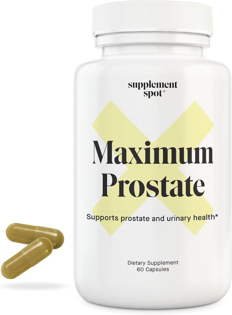Suplementos de próstata máximo para hombres – 600 mg Beta Sitosterol & 100 mg DIM Por Serving – Mens Health Supplements for Urinary Support " Bladder Control (60 caps)