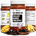 Biolore Wildcrafted Sea Moss Gel with Shilajit - Mango Pineapple 16 oz - Flavored Sea Moss Gel with Essential Vitamins & Trace Minerals - Vegan Superfood - Made in USA, Gluten-Free, No Añadido Sugar