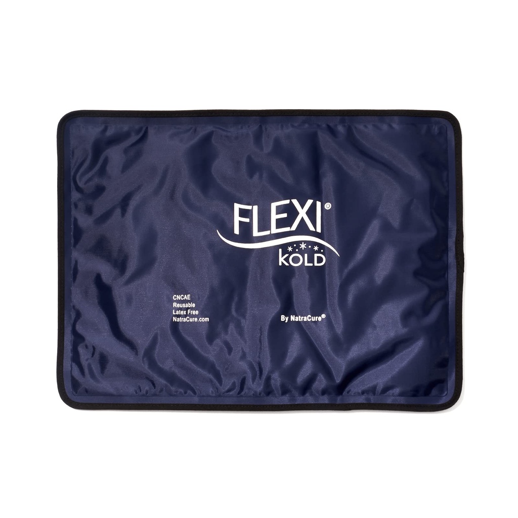 FlexiKold Gel Ice Packs (Standard Large: 10.5" x 14.5") para lesiones reutilizables, Back Pain Relief, Knee Wrap, After Surgery, Ice Pack for Knee, Hombro - 6300-COLD by NatraCure