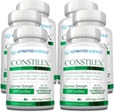 Constilex científico aprobado - Alivio de estreñimiento rápido " Apoyo de futuros episodios - promueve niveles saludables de bacterias y fortalece la flora intestinal - 6 botellas