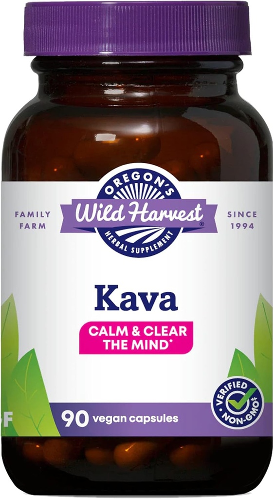 La cosecha salvaje de Oregon Kava Root Capsules, 90 Conde