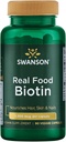 Swanson alimento real biotina vitamina B-7 cabello Esquí Nail Metabolismo Salud del árbol de colibrí orgánico Extracto Gluten libre vegano B7 5000 mcg 90 cápsulas vegetales (Caps)