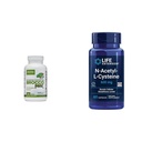 BroccoMax con Sulforaphane para la salud del hígado, 120 cápsulas de liberación retardada &amp; extensión de vida N-Acetyl-L-Cysteine (NAC), inmune, respiratoria, salud del hígado
