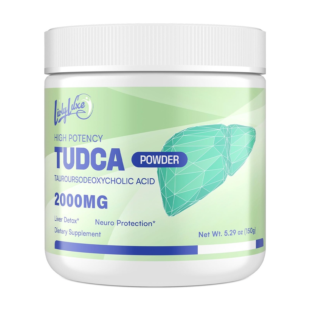 LivLyLuxe TUDCA Powder Liver Support Supplement – 2000mg High Absorption Liver Detox &amp; Repair Support with Milk Thistle,Artichoke,Bile Salts,Ox Bile,Herbal Blend– 30 Servings, Non-GMO