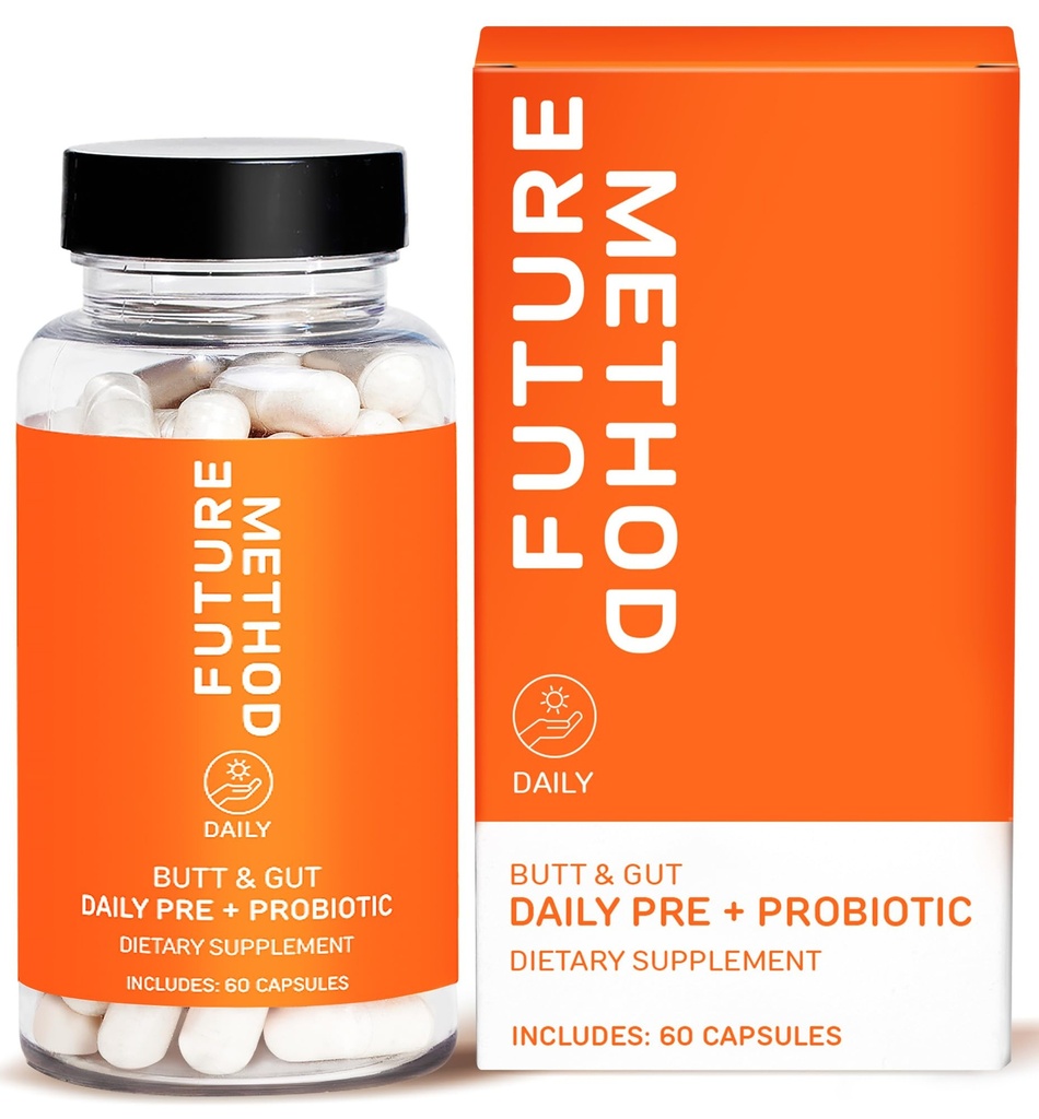 FUTURE METHOD Synbiotic Prebiotics for Men ' Women - Probiotics & Prebiotic Supplement for Digestion, Immunity & Regularity (60ct)