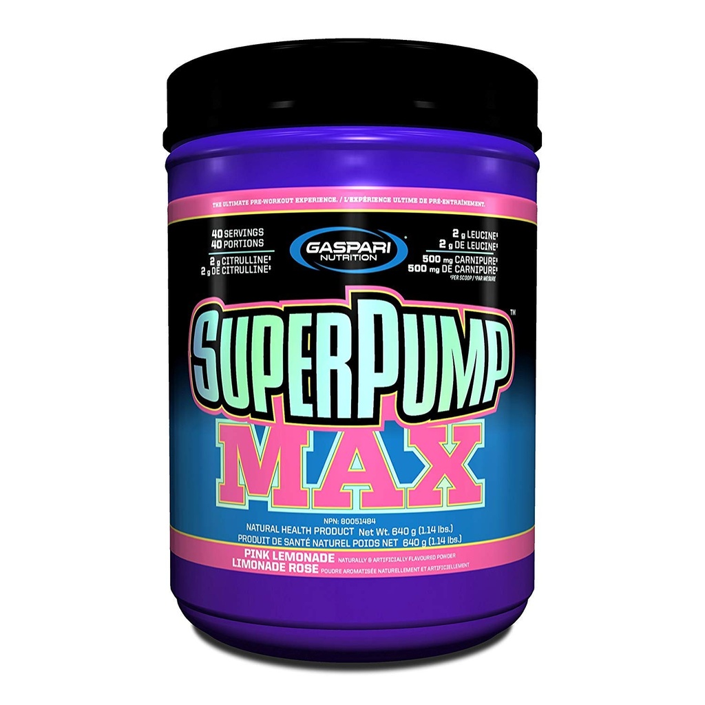 Gaspari Nutrition Superpump Max, Pink Lemonade, 1,41 libras