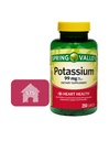 Potasio de Spring Valley 99 mg, 250 Conde + pegatina STS.