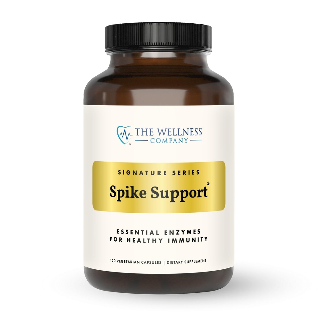 The Wellness Company Spike Support - Detox, Immune Health, Blood Flow, Anti-Clotting - Nattokinase, Dandelion Root, & Black Sativa peru 120ct (2 Month Supply)