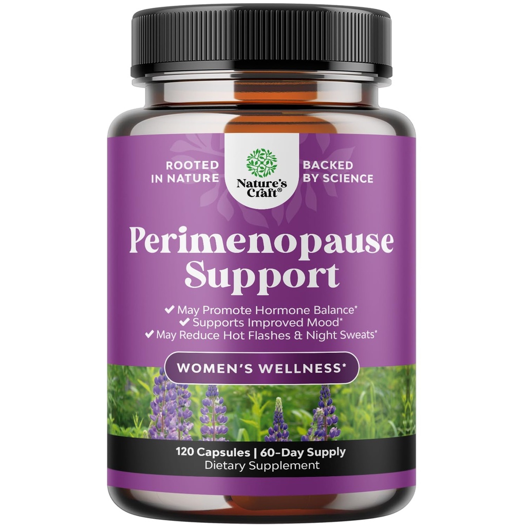 Suplemento Perimenopause completo para las mujeres - Multibenefit Menopause Ease para las mujeres con Maca Root Vitex Berry " Black Cohosh for Hot Flashes Night Sweats Hormone Balance y Mood Support (2 Mes)