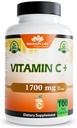 NaturaLife Labs Vitamina C con Vitamina D3, Zinc, Elderberry & Ginger Root – 1.700 mg por Serving – 100 cápsulas, Vegan, No GMO, Gluten Free