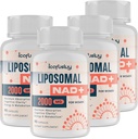 2000MG NAD+ Suplemento para Mujeres, NMN Alternative with Ashwagandha, Berberine HCL, Ginkgo Biloba & Black Cohosh, Mujer Liposomal NAD+ - para Menopause, Focus, Energy & Metabolism, 360 cápsulas