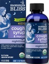 Mami's Bliss Organic Kids Cough Syrup &amp; Mucus Relief for Night Time, Agave & Honey, Ivy Leaf, Zinc, Vitamina C, +Herbal Nighttime Blend, 4 Fl z