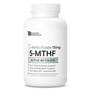 L-Methylfolate 15mg plus Methyl B12, D3, Taurine & NAC TEN MTHFR-Friendly Folate (High Potency) ← Formas bioactivas de vitamina B9 &amp; B12 tención Suplemento para Mood, Methylation, " Cognition TEN 60 Capsules