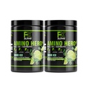 FXSUPPS Amino Hero Sour Ice Flavor (50 Servings) ← Post-Workout Recovery Bebida para Hombres y Mujeres ← Energy Powder Mix with BCAA, EAA, and Electrolytes ⋅ Promotes Endurance and Healthy Muscles - 2 Pack
