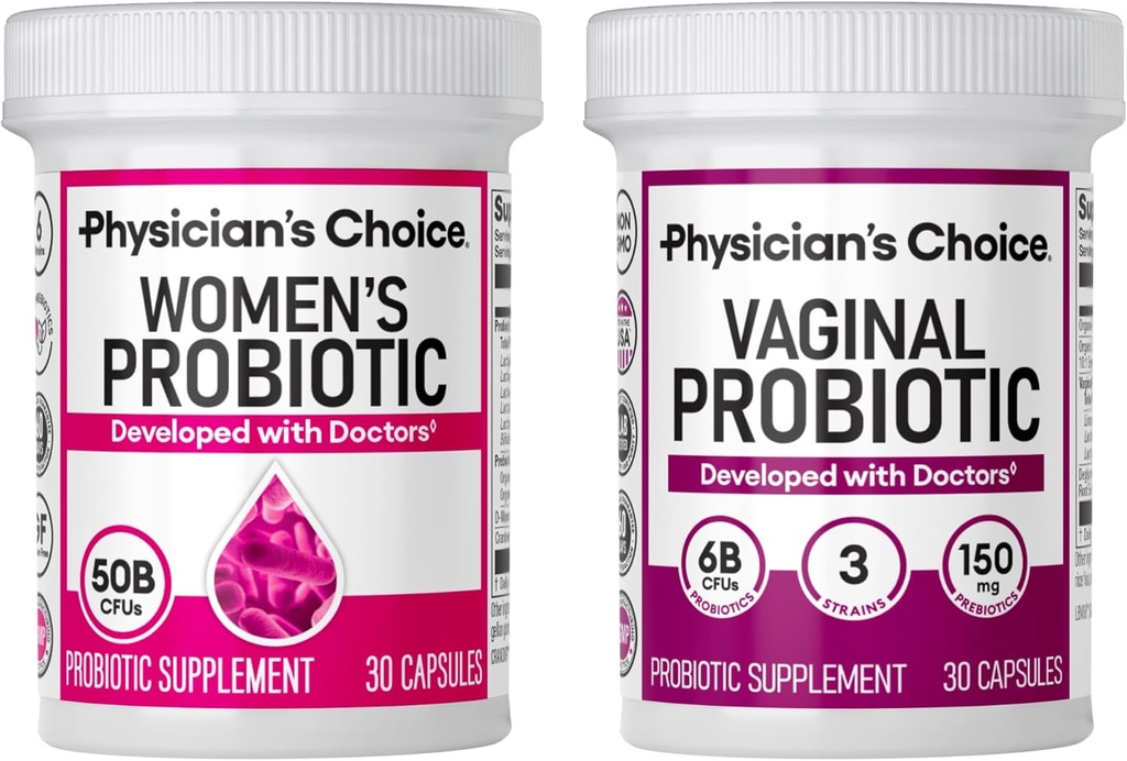 CHOICE del Médico Feminine Power Duo Bundle - Vaginal Probiotic + Womens Probiotic