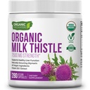 USDA Organic Milk Thistle 30:1 Extract Capsules, 280 Vegan Capsules, Rich in Silymarin Flavonoids, Liver Cleanse and Liver Detox Support, Standardized 30X Extract, Made in the USA