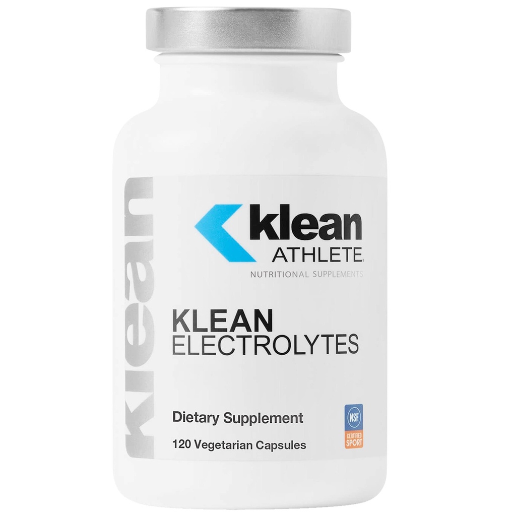 Klean Athlete Klean Electrolytes ← Replenishes Minerals for Hydration to Help Achieve Optimal Health ← NSF Certified for Sport ← 120 Capsules