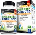 Prebióticos avanzados y Probióticos para Hombres Mujer, Inmune, Digestivo " Salud Gut con L. Reuteri, Fibra Inulina, Enzimas Digestivos, No GMO, Libre de gluten, sin lácteos, 60 cápsulas