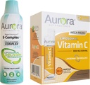 Aurora Nutraciencia Vitality Duo Bundle, Mega Liposomal Vitamina C 3000 mg por Serving & Mega Liposomal B-Complex