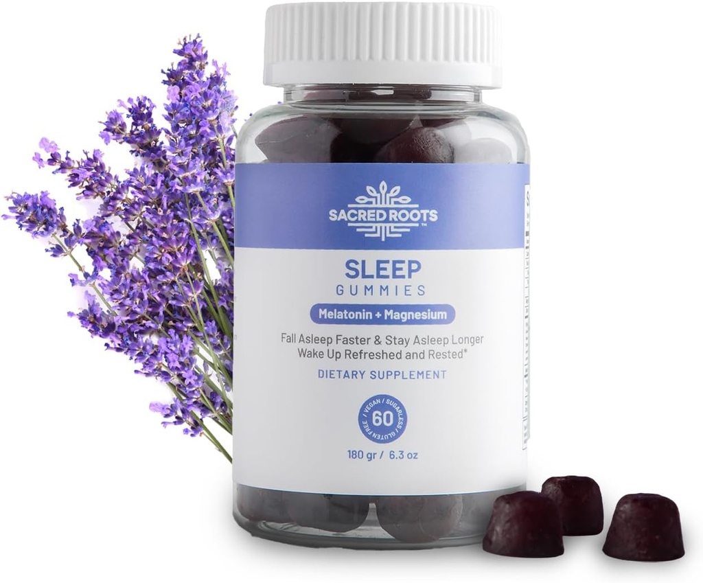 Gummies del sueño - Gummies de Melatonina sin azúcar con Magnesio para el soporte para el sueño - Botánico de ingredientes naturales - Keto, Vegan, No Gluten-Free - Hecho en EE.UU. (30 Servimientos)