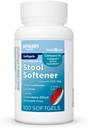 Amazon Basic Care Stool Softener Laxative, Docusate Sodium 100 mg, Softgels, For Constipation Relief, 100 Conde