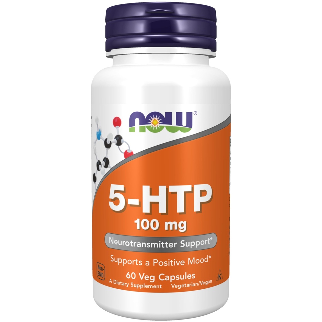 AHORA Suplementos de alimentos, 5-HTP (5-hidroxitryptofan) 100 mg, soporte neurotransmisor*, 60 cápsulas de verduras