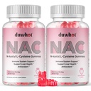 NAC Gummies 600mg, N Acetyl Cysteine Supplement NAC Chewable for Antioxidants & Immune Support, Lung ' Liver Health, Natural Strawberry Flavor, 120ct
