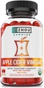 Zhou Apple Cider Vinegar Gummies - ACV Gummies for Women and Men with Elderberry, Delicious Taste with Raw Cane Sugar, USDA Organic - 60 Vegan Gummies