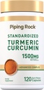 Piping Rock Turmeric Curcumin Complex 1500mg  120 Capsules  durable with Black Pepper Extract and Tart Cherry ← Advanced Formula Supplement ← Non-GMO, Gluten Free