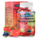 NAD Suplemento Gummies Sin azúcar, NAD Nicotinamide Riboside Resveratrol 900mg w. Quercetina, Collagen Biotin & Vitamina, Alta Potencia NAD Resveratrol Suplementos para Anti envejecimiento, energía, Focus