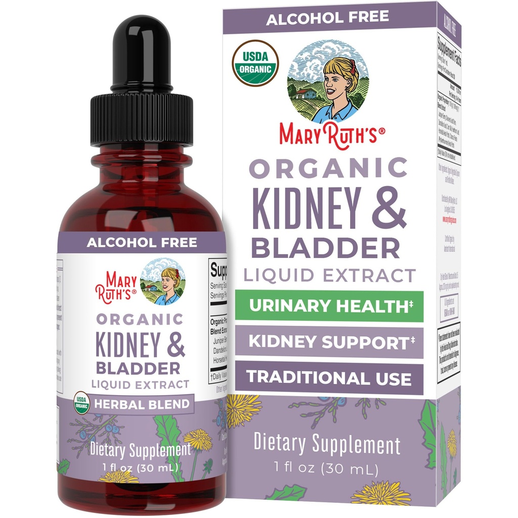 MaryRuth Organics Herbal Supplement Drops ← Apoyo Renal &amp; Urinary Systems ← Juniper Berry  Cleavers ← Hawthorn ← Horsetail " Chanca Piedra  Vegan ← Non-GMO  1 Fl Oz