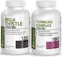 Curcumina de Turmérico con BioPerine Soporte Conjunto de Potencia Alta + Leche Esteto 1000mg Silymarin Marianum & Dandelion Root