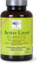 NEW NORDIC Active Liver Gummies, Milk Thistle, Artichoke & Turmeric Supplement, Natural Peach Mango Flavor, Sugar Free & Vegan, 60 Conde (Pack of 1)