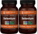 Centro de Sanación Global Selenium 200mcg 2-Pack, Suplemento de Selenio Puro con Ingredientes Orgánicos, Antioxidantes para la Salud Tiroidea e Inmunitaria para Mujeres - Más Than Selenium 100 mcg (60 cápsulas)