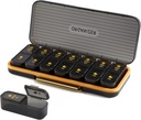 Organizador semanal de píldoras 2 veces al día - Pill Case Am Pm - Travel Pill Box 7 Day Portable Dispensador de Medicina Estética de Contenedor de Vitamina Diaria con 7 Compartimientos Separados